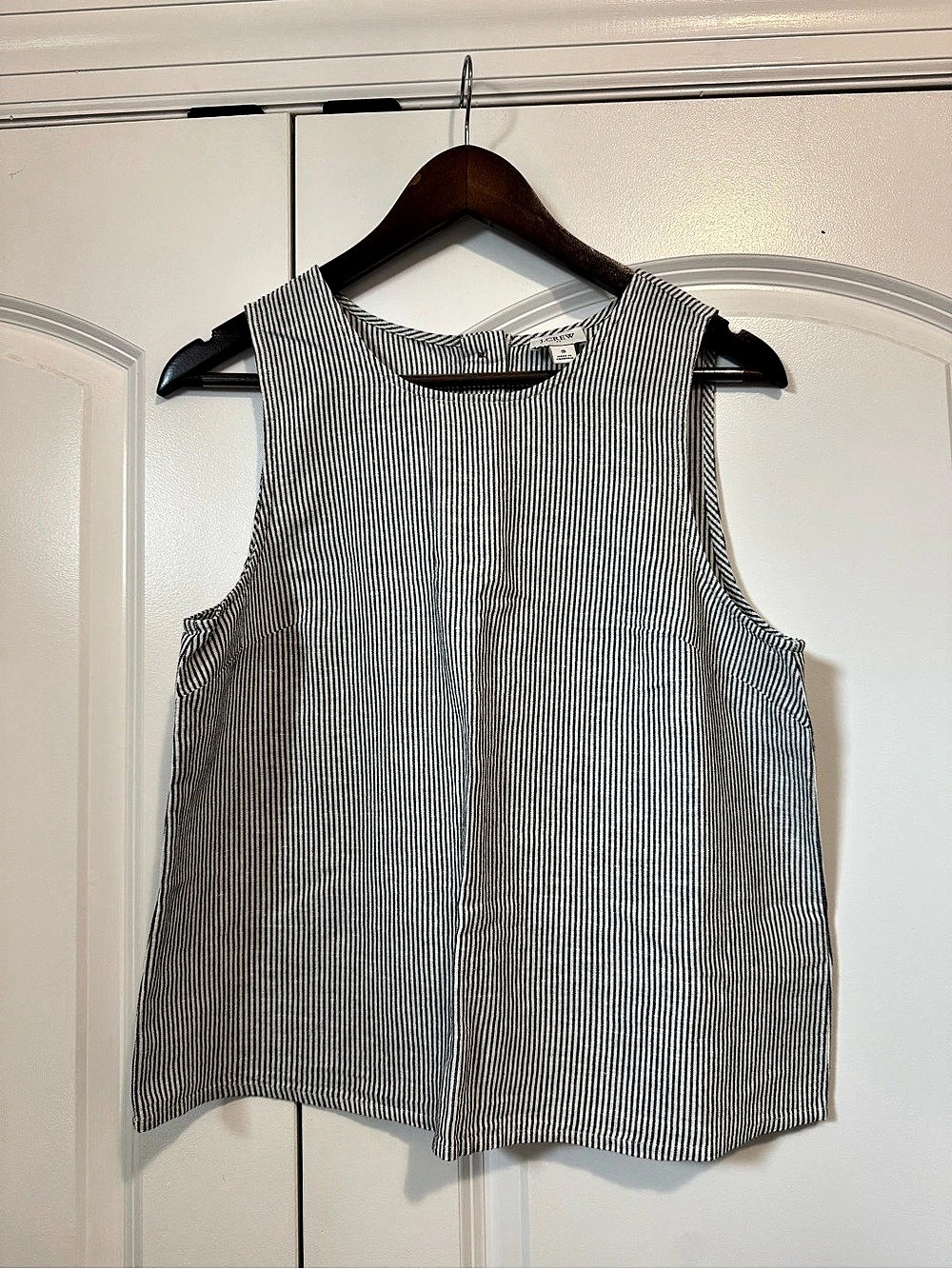 J.Crew Striped Tank Top in White & Black Size Small